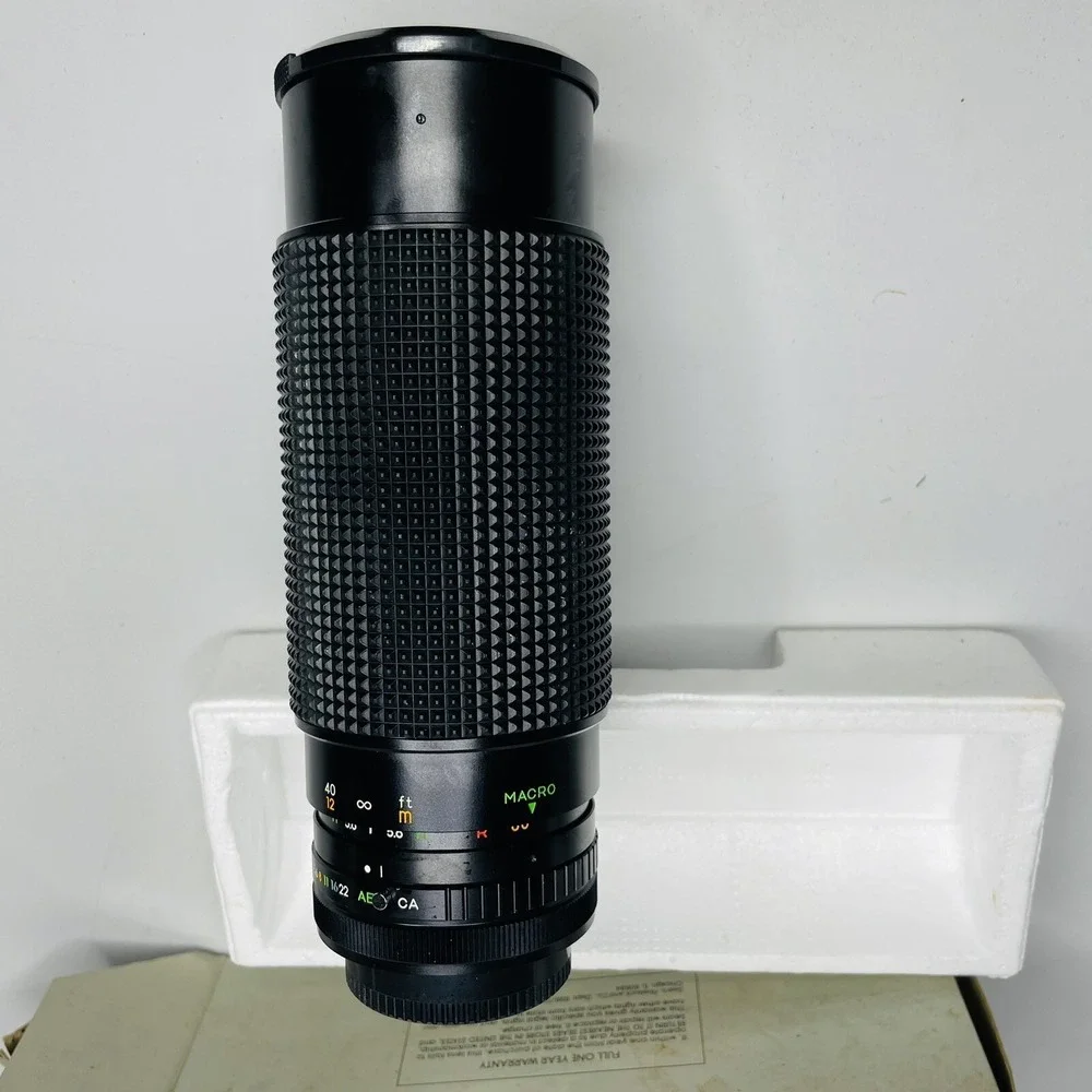 Sears Macro Zoom‎ 60-300mm f/4.0-5.6 Lens with Caps/ Canon Mount in Box